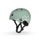 Шолом захисний ScootRide Green з ліхтариком 45-51см. (XXS/XS)
