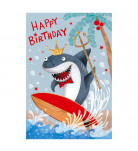 Вітальна листівка Happy com 3D Shark