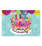 Вітальна листівка Happy com 3D Тортик