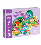 Пазл Mideer Shaped Puzzle Happy Dinosaur Valley 48 ел