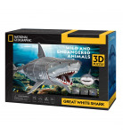 3D пазл Cubic Fun Зникаючі тварини Велика біла акула 72 ел