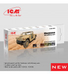Набір акрилових фарб ICM для військових автомобілів Humvee США 6 кольорів