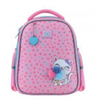 Рюкзак шкільний напівкаркасний GoPack Fluffy Kitten