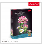 Конструктор-головоломка Cubic Fun 3D Puzzle Букет квітів Гвоздики 134 ел