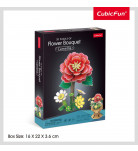 Конструктор-головоломка Cubic Fun 3D Puzzle Букет квітів Камелія 108 ел