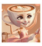 Картина за номерами Brushme Ballerina Cappuccino