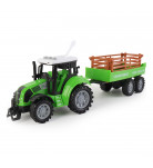 Трактор з причепом Diy Toys зі світловими та звуковими ефектами зелений