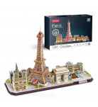 Пазл 3D CubicFun City Line Париж з LED-підсвічуванням
