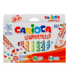 Набір фломастерів Carioca Stamp Markers 12 шт 