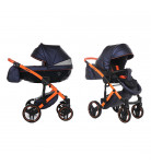 Універсальна коляска 2 в 1 Junama Fluo Line II 03 Black/Orange 