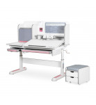 Стіл Mealux BD-630 WG + PN Winnipeg Multicolor Plus White Pink з тумбою