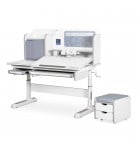 Стіл Mealux BD-630 WG Winnipeg Multicolor Plus White Grey з тумбою