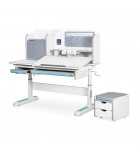 Стіл Mealux BD-630 WG + BL Winnipeg Multicolor Plus White Blue з тумбою