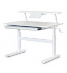 Дитячий стіл Mealux ErgoKids з полицею TH-210 W+BD-S50 XL White