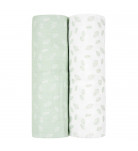 Муслінові пелюшки Kikka boo Leaves Mint 2 шт 80x80 см