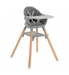 Стільчик для годування 2 в 1 Kikka boo Woody Grey