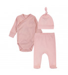 Комплект Krako Боді Повзунки Шапочка Bedtime story pink, р. 50-56