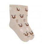 Шкарпетки утеплені Duna Deer in the forest beige, р. 20-22