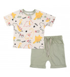 Комплект Flamingo Футболка Шорти Age of Dinosaurs green