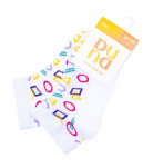 Шкарпетки Duna Geometry White, р. 16-18