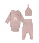 Комплект Flamingo Боді Штани Шапочка 433-106 Brown
