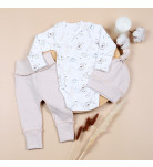 Комплект Flamingo Боді Штани Шапочка 134-099 Beige