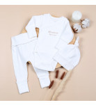 Комплект Flamingo Боді Штани Шапочка 134-105 Milk