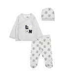 Комплект Hello Baby Bio Cotton Льоля Повзуни Шапочка Grey