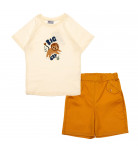 Комплект Hello Baby Футболка Шорти 23YHLBETKM160-01 Milk/Brown
