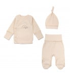 Комплект Flamingo Льоля Повзунки Шапочка 445-122 Light beige