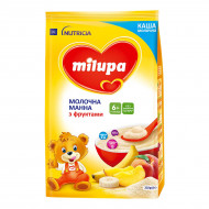 Каша Milupa молочна манна з фруктами, 210 г