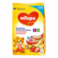Каша молочна мультизлакова Milupa з полуницею та бананом 210 г