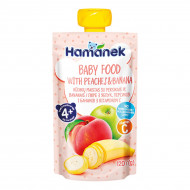 Пюре фруктове Hamanek Яблуко Персик Банан, 120 г