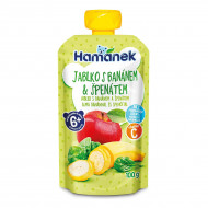 Пюре Hamanek Яблуко з бананом і шпинатом 100 г