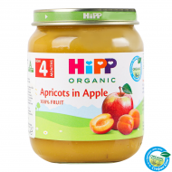 Органічне фруктове пюре HIPP Абрикоси в яблуках 125 г