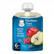Пюре Gerber Яблуко Груша Малина Чорниця 90 г