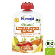 Пюре органічне Humana Морква Гарбуз у фруктах 90 г