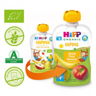 Фруктове органічне пюре HiPP HiPPiS Яблуко-Груша-Банан 100 г