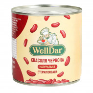 Квасоля червона натуральна стерилізована WellDar 410 г