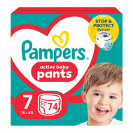 Підгузки-трусики Pampers Active Baby Pants Розмір 7 (15+ кг) 74 шт