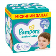 Підгузки Pampers Active Baby Розмір 6 (13-18 кг) 128 шт 