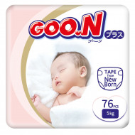 Підгузки GOO.N Plus NB (0-5 кг) 76 шт