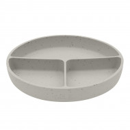 Тарілка трисекційна Kikkaboo Platinum Silicone Sand Beige 600 мл
