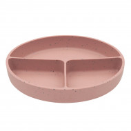 Тарілка трисекційна Kikkaboo Platinum Silicone Blush Pink 600 мл