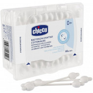 Палички ватні Chicco з обмежувачем, 60 шт