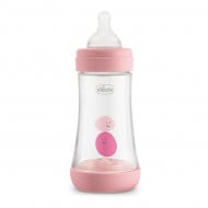 Пляшка Chicco Perfect 5 рожева з соскою 2 міс, 240 мл