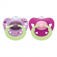 Пустушки Nuk Signature Night Girl р. 1, 2 шт
