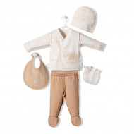 Комплект Bebetto Штани Кофта Шапка Царапки Слинявчик Little One, р. 62