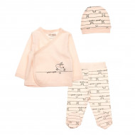 Комплект Hello Baby Bio Cotton 24KHLBUSET003-002 Льоля Повзуни Шапочка, р. 62