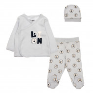 Комплект Hello Baby Льоля Повзуни Шапочка 23KHLBUSET022-024 Grey, р. 68